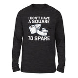 I Don't Have A Square To Spare Men/Unisex Drop Shoulder Sweatshirt in Dark Grey Heather color