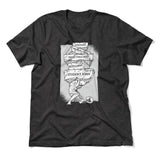 Debt Atlas Men/Unisex T-Shirt in Dark Grey Heather color