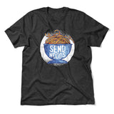 Send Noods Men/Unisex T-Shirt in Dark Grey Heather color