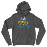 Allergic To Mornings Hoodie in Dark Grey Heather color