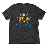 Allergic To Mornings Men/Unisex T-Shirt in Dark Grey Heather color