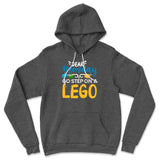 Dear Monday, Go Step On A Lego Hoodie in Dark Grey Heather color