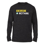 To Do List, Nothing Men/Unisex Drop Shoulder Sweatshirt in Dark Grey Heather color