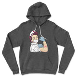 Strong Nurse Hoodie in Dark Grey Heather color