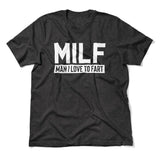 MILF - Man I Love To Fart Men/Unisex T-Shirt in Dark Grey Heather color