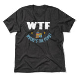 WTF - Where's The Food Men/Unisex T-Shirt in Dark Grey Heather color