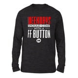 Weekdays Should Come With A Ff Button Men/Unisex Drop Shoulder Sweatshirt in Dark Grey Heather color