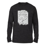 Debt Atlas Men/Unisex Drop Shoulder Sweatshirt in Dark Grey Heather color