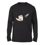 Creation Of Adam - Toilet Paper Men/Unisex Drop Shoulder Sweatshirt in Dark Grey Heather color