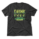 Drink Mode On Men/Unisex T-Shirt in Dark Grey Heather color