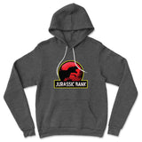 Jurassic Bank Hoodie in Dark Grey Heather color