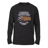 Krugers Barbershop Men/Unisex Drop Shoulder Sweatshirt in Dark Grey Heather color