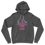 420 Hemp Leaf Hoodie in Dark Grey Heather color
