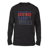 A Moment Of Science Please Men/Unisex Drop Shoulder Sweatshirt in Dark Grey Heather color