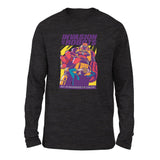 Invasion Of The Robots Men/Unisex Drop Shoulder Sweatshirt in Dark Grey Heather color