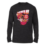 Power Loops Men/Unisex Drop Shoulder Sweatshirt in Dark Grey Heather color