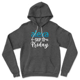 Alexa, Skip To Friday Hoodie in Dark Grey Heather color