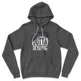 Straight Outta Skydiving Hoodie in Dark Grey Heather color