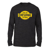 Take Me Drunk, I'm Home Men/Unisex Drop Shoulder Sweatshirt in Dark Grey Heather color