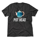 Pot Head Men/Unisex T-Shirt in Dark Grey Heather color
