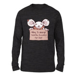 Willing To Undergo Scientific Research For Food Men/Unisex Drop Shoulder Sweatshirt in Dark Grey Heather color