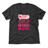 Swipe Right For Wine Mode Men/Unisex T-Shirt in Dark Grey Heather color