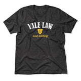 Yale Law, Just Kidding Men/Unisex T-Shirt in Dark Grey Heather color