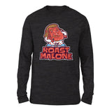 Roast Malone Men/Unisex Drop Shoulder Sweatshirt in Dark Grey Heather color