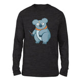 Koala Potter Men/Unisex Drop Shoulder Sweatshirt in Dark Grey Heather color