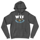 WTF - Where's The Food Hoodie in Dark Grey Heather color