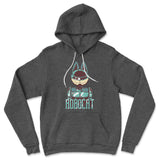 Robocat Hoodie in Dark Grey Heather color