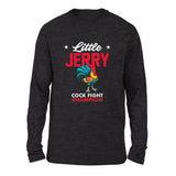 Little Jerry Men/Unisex Drop Shoulder Sweatshirt in Dark Grey Heather color