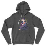 Monalisa Smoking Hoodie in Dark Grey Heather color