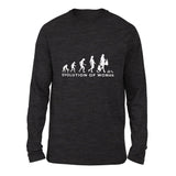 Female Evolution Men/Unisex Drop Shoulder Sweatshirt in Dark Grey Heather color