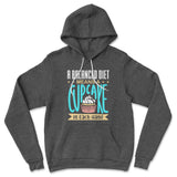 Cupcake - A Balanced Diet Hoodie in Dark Grey Heather color