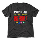 Popular On The Internet Men/Unisex T-Shirt in Dark Grey Heather color
