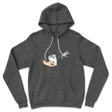 Creation Of Adam - Toilet Paper Hoodie in Dark Grey Heather color