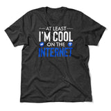 Atleast I'm Cool On The Internet Men/Unisex T-Shirt in Dark Grey Heather color