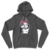 French Bulldog Hoodie in Dark Grey Heather color