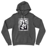 Gothic Monalisa Hoodie in Dark Grey Heather color