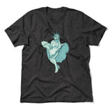Statue Of Liberty Marilyn Monroe Men/Unisex T-Shirt in Dark Grey Heather color