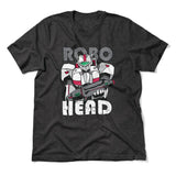 Robo Head Men/Unisex T-Shirt in Dark Grey Heather color