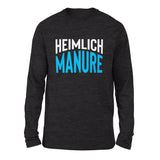 Heimlich Manure Men/Unisex Drop Shoulder Sweatshirt in Dark Grey Heather color