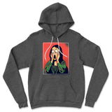 Scream Painting Monalisa Hoodie in Dark Grey Heather color