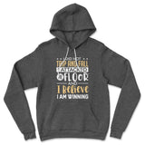I Did Not Trip And Fall, I Attacked The Floor Hoodie in Dark Grey Heather color