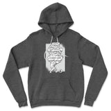 Debt Atlas Hoodie in Dark Grey Heather color