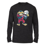Dancing Monkey Jackson Men/Unisex Drop Shoulder Sweatshirt in Dark Grey Heather color