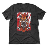 German Shepard Gamer Dog Men/Unisex T-Shirt in Dark Grey Heather color