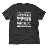 More Important Things In Life Than Fb And Twitter Men/Unisex T-Shirt in Dark Grey Heather color