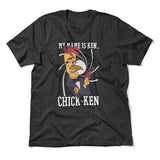 Chicken Spy Men/Unisex T-Shirt in Dark Grey Heather color